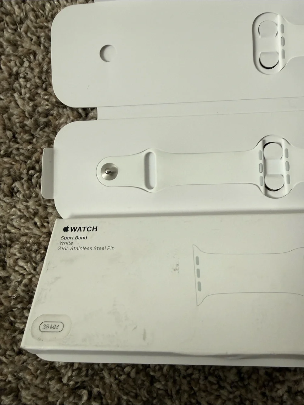 Apple White Sport Band for Apple Watch